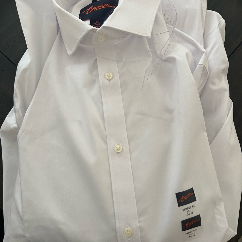 Egara White Dress Shirt Classic Cotton